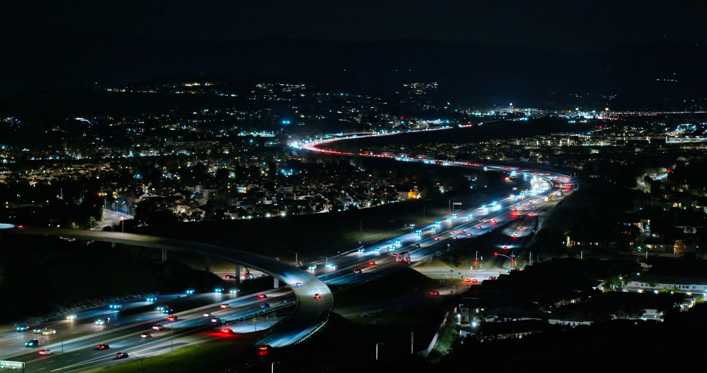 Night roadway scene related to DWI defense